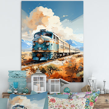 Abstract Train Sublime Landscapes I - Train Canvas Wall Art